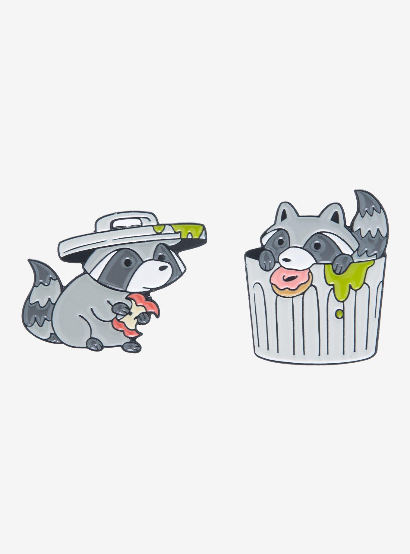 Raccoon Trash Friends Enamel Pin Set, , hi-res