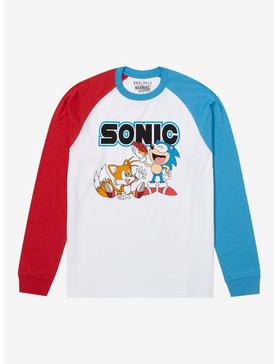 Sonic the Hedgehog Tails & Sonic Contrast Sleeve Raglan T-Shirt - BoxLunch Exclusive, , hi-res