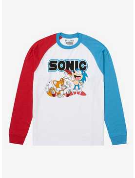 Sonic the Hedgehog Tails & Sonic Contrast Sleeve Raglan T-Shirt - BoxLunch Exclusive, , hi-res