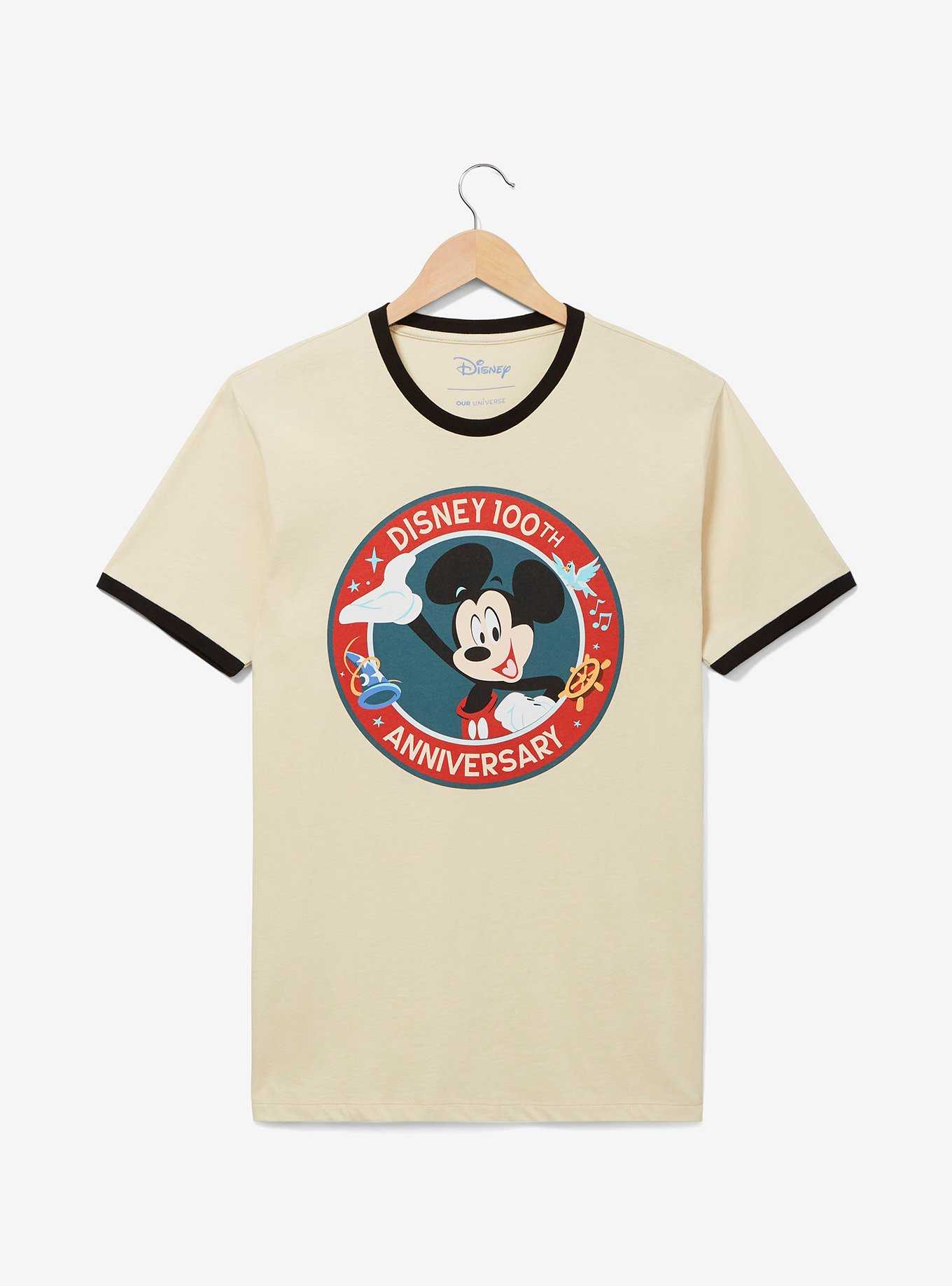 Disney 100th Anniversary Mickey Mouse Ringer T-Shirt - BoxLunch Exclusive, , hi-res