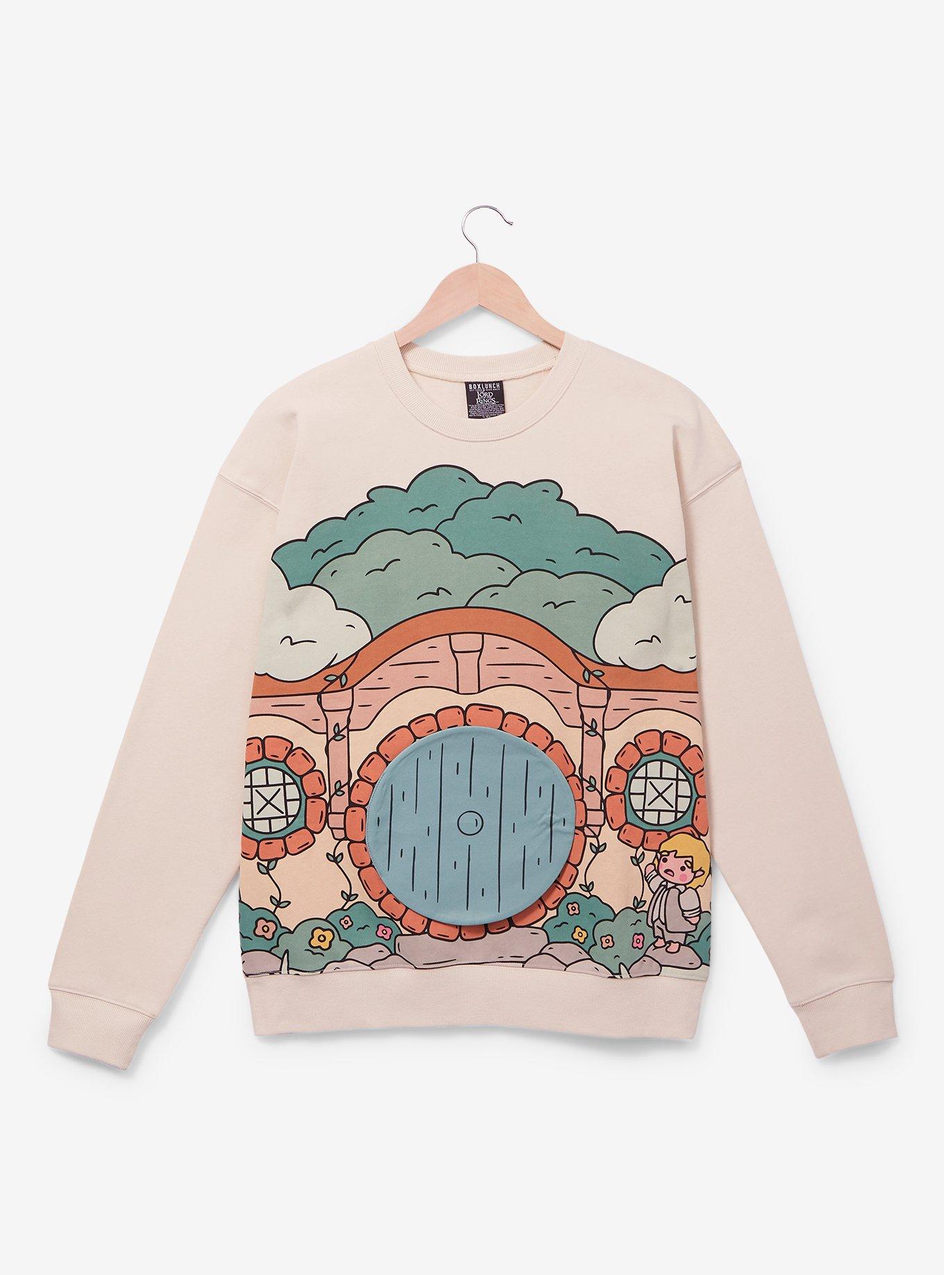 The Lord of The Rings Frodo's House Moving Door Sweatshirt - BoxLunch Exclusive, TANBEIGE, hi-res