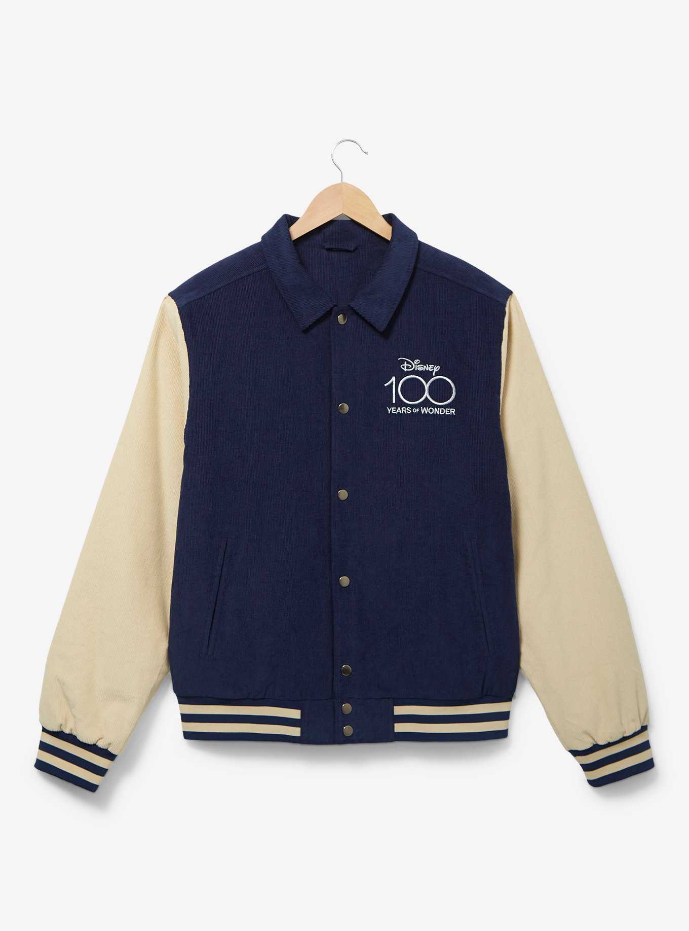Disney 100 Mickey Mouse Collared Varsity Jacket - BoxLunch Exclusive, , hi-res