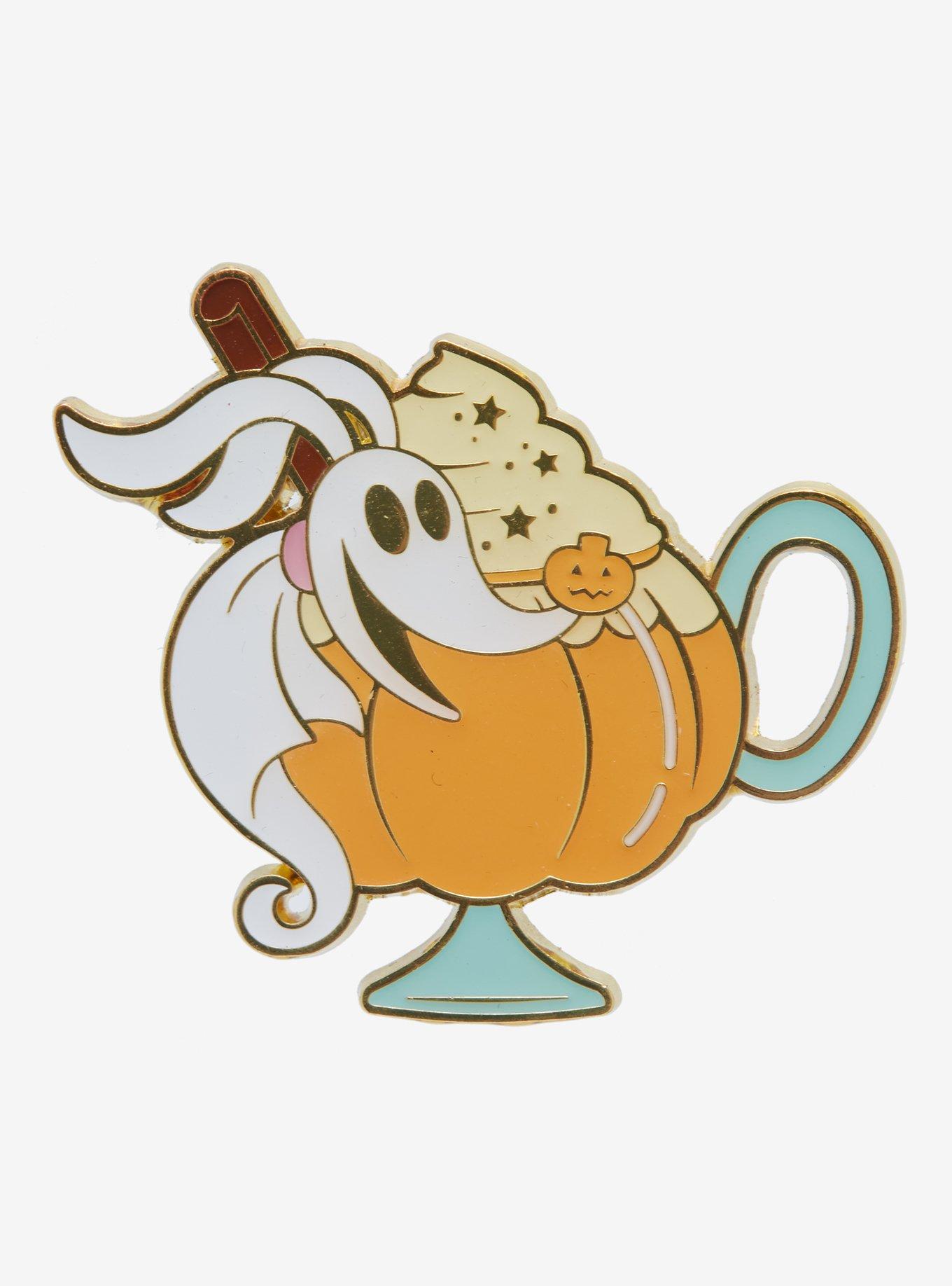 Loungefly Disney The Nightmare Before Christmas Zero Pumpkin Spice Latte Enamel Pin - BoxLunch Exclusive, , hi-res
