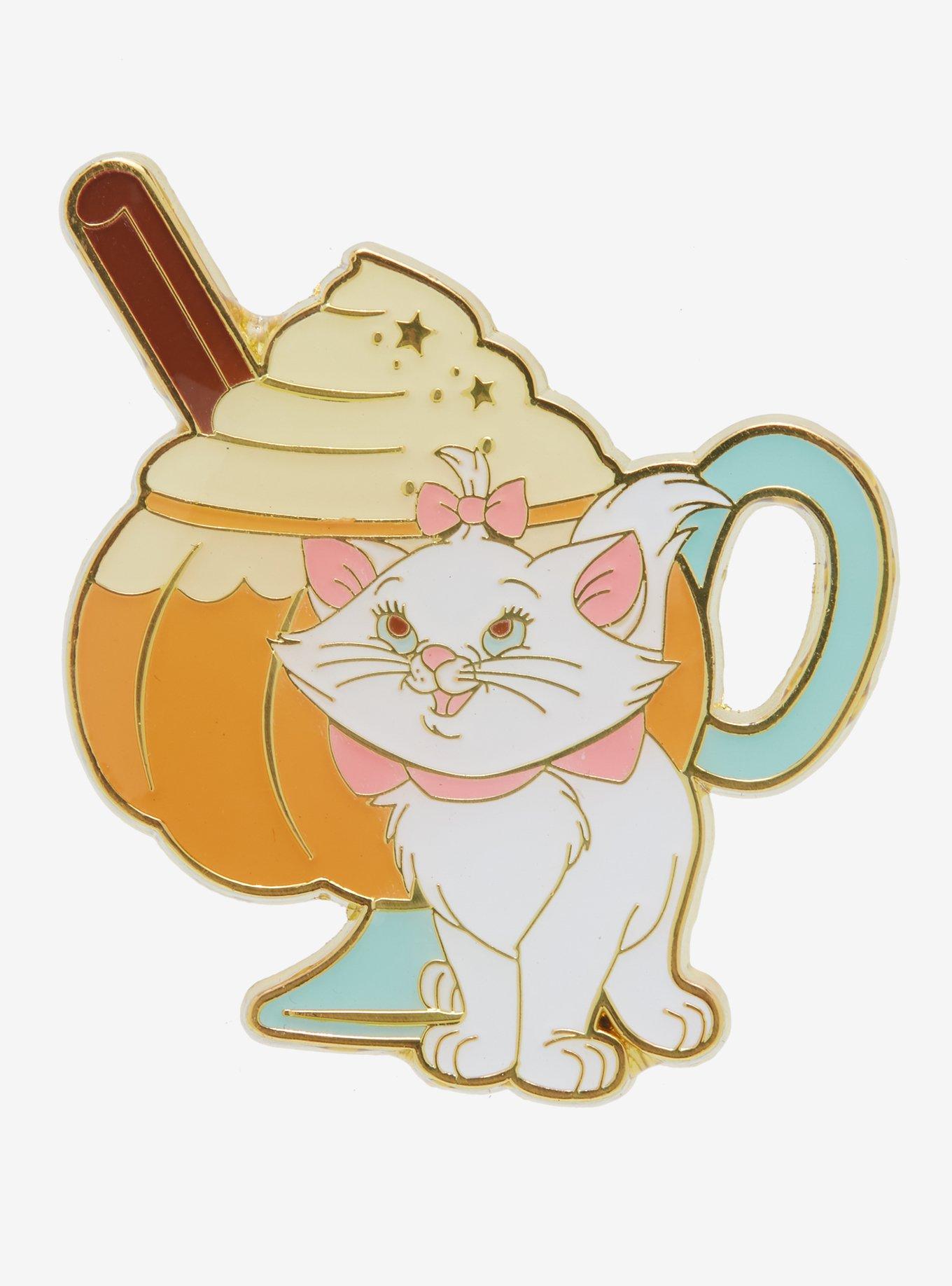 Loungefly Disney Aristocats Marie Pumpkin Spice Latte Enamel Pin -  BoxLunch Exclusive, , hi-res