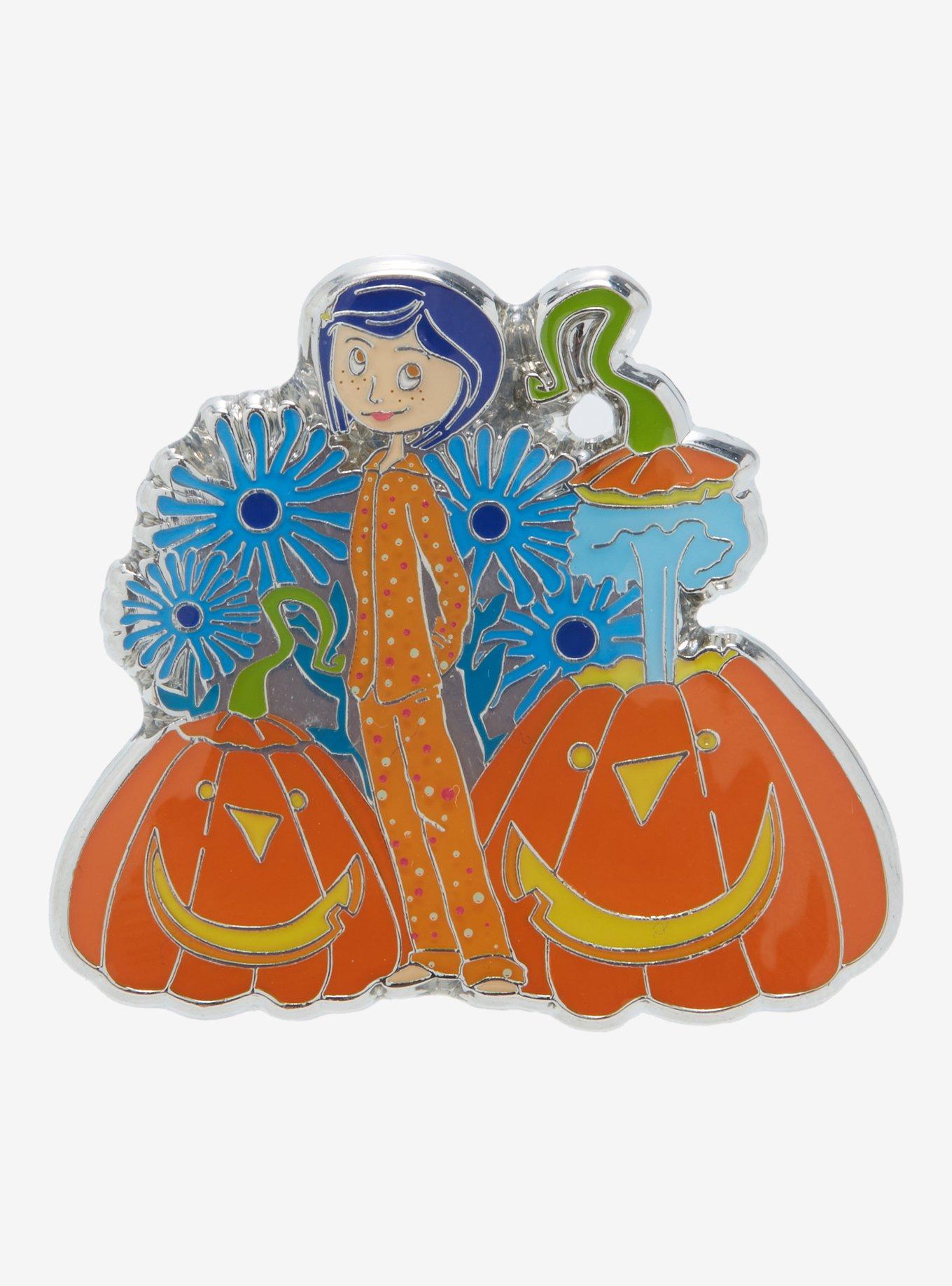 Loungefly Coraline Pumpkin Portrait Enamel Pin - BoxLunch Exclusive, , hi-res
