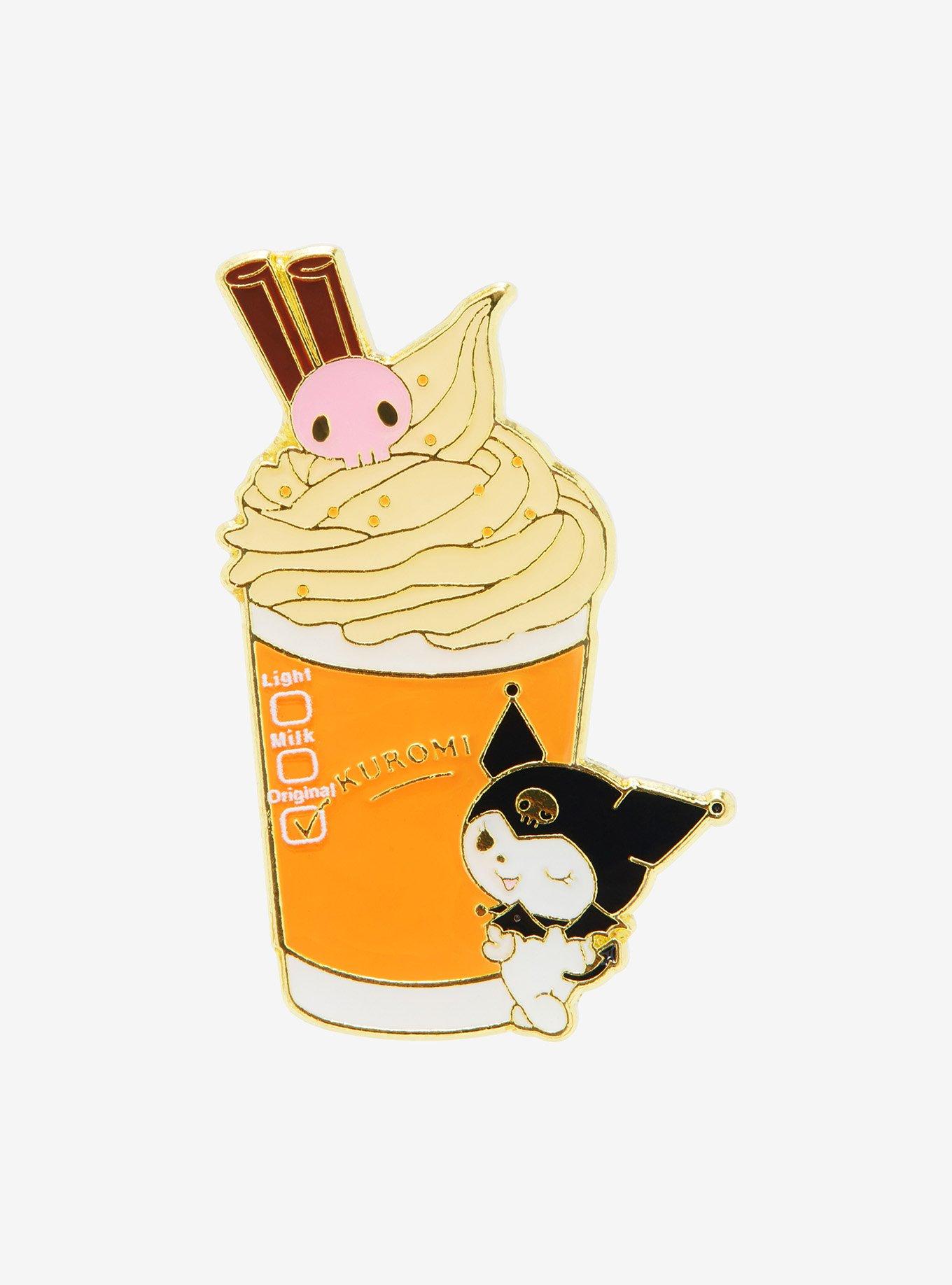 Loungefly Sanrio Kuromi Pumpkin Spice Latte Enamel Pin - BoxLunch Exclusive, , hi-res