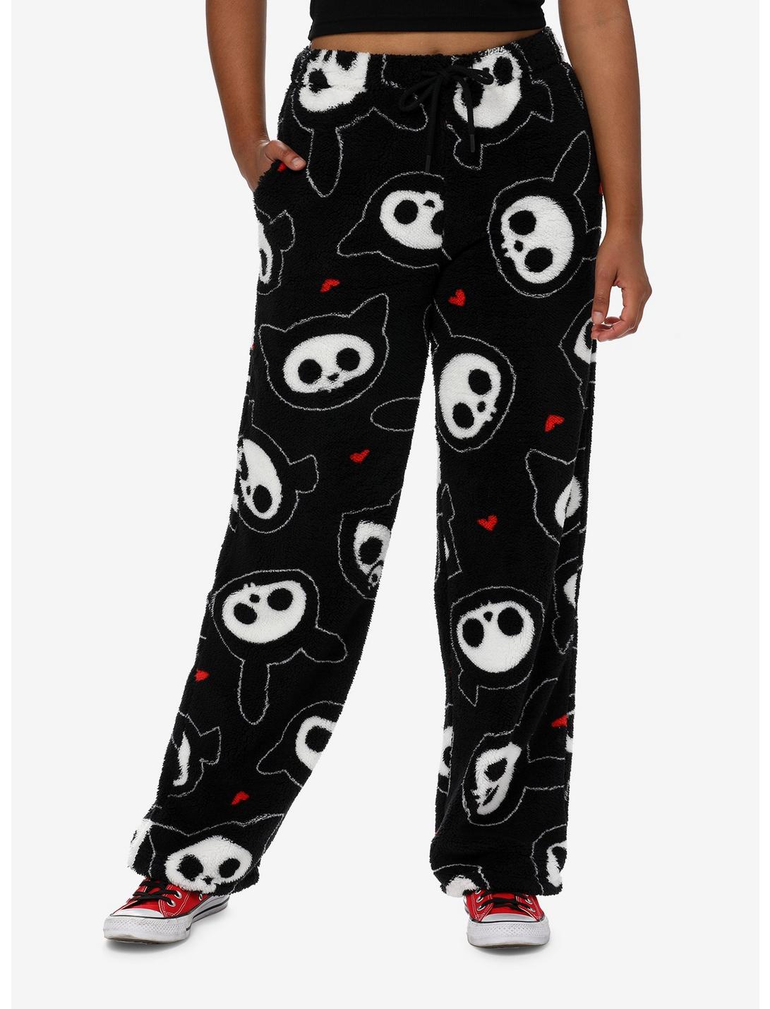 Skelanimals Character Plush Pajama Pants, BLACK, hi-res
