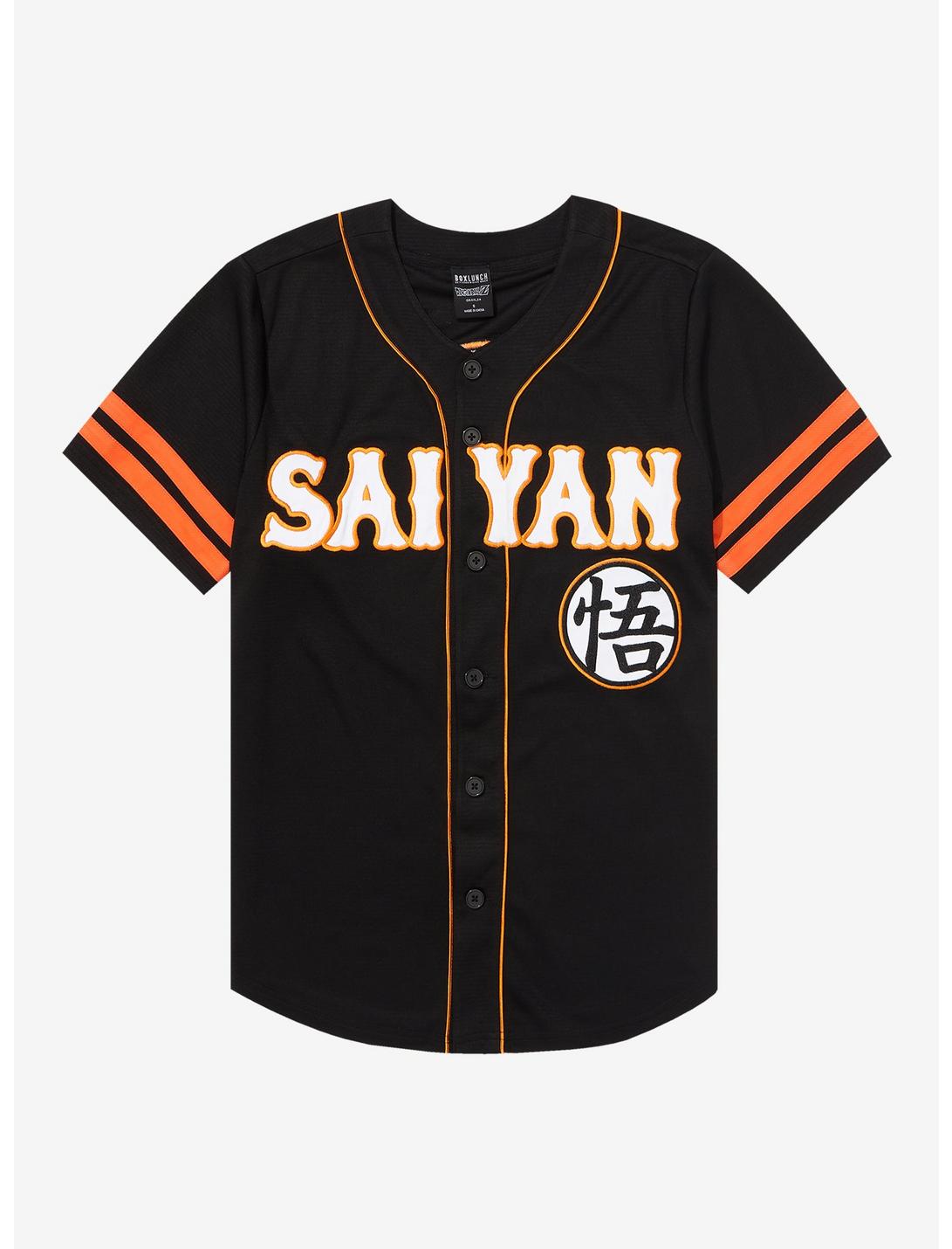 Dragon Ball Z Saiyan Baseball Jersey - BoxLunch Exclusive, BLACK, hi-res