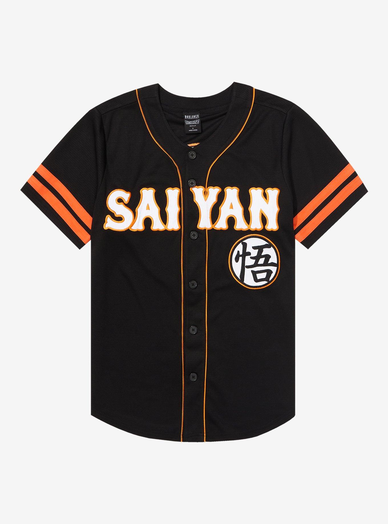 Dragon Ball King Kai Kame Baseball Jersey Top | Medium in Orange Stylin Online