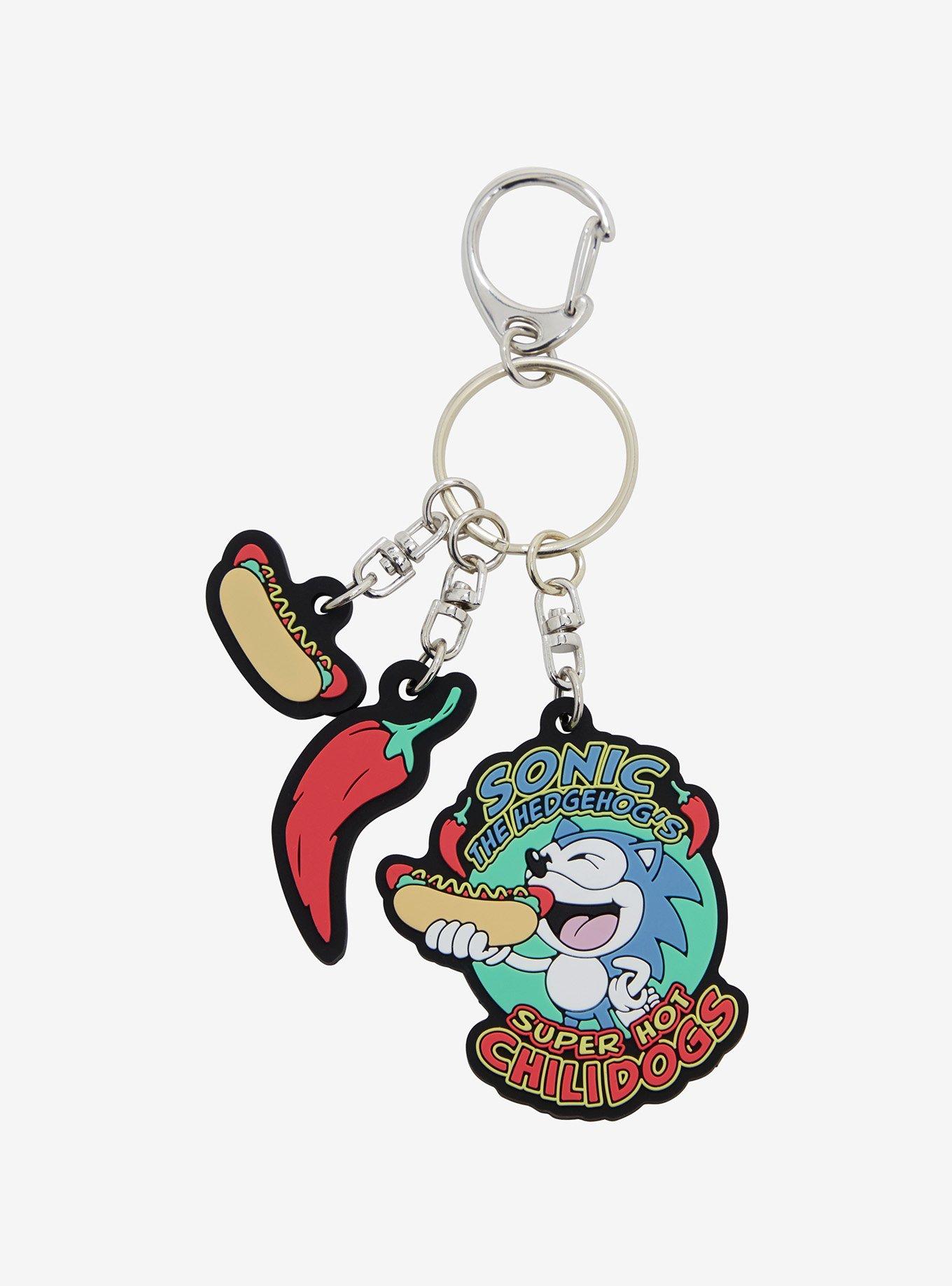 Sonic the Hedgehog Chili Dogs Multi-Charm Keychain - BoxLunch Exclusive, , hi-res
