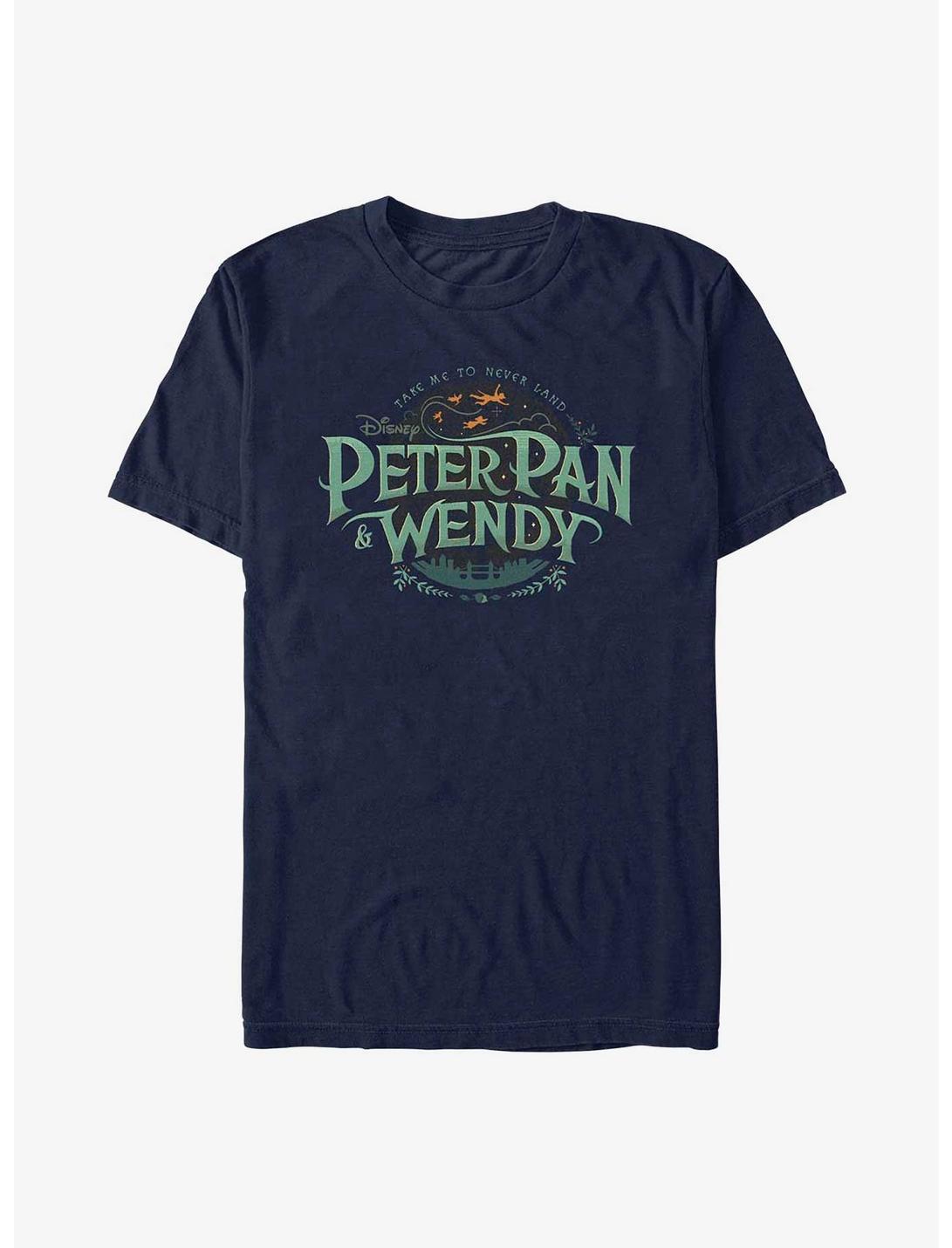 Disney Peter Pan & Wendy To Neverland Title T-Shirt, NAVY, hi-res
