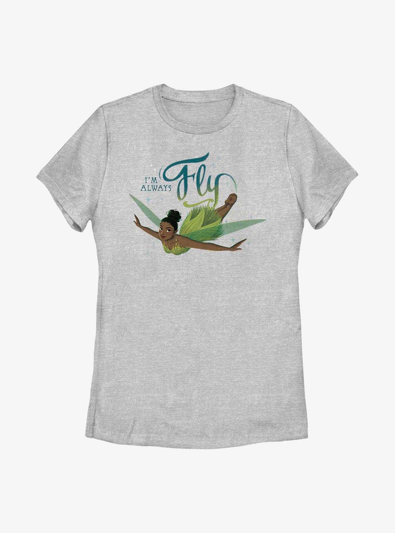 Disney Peter Pan & Wendy Tinker Bell Always Fly Womens T-Shirt, ATH HTR, hi-res