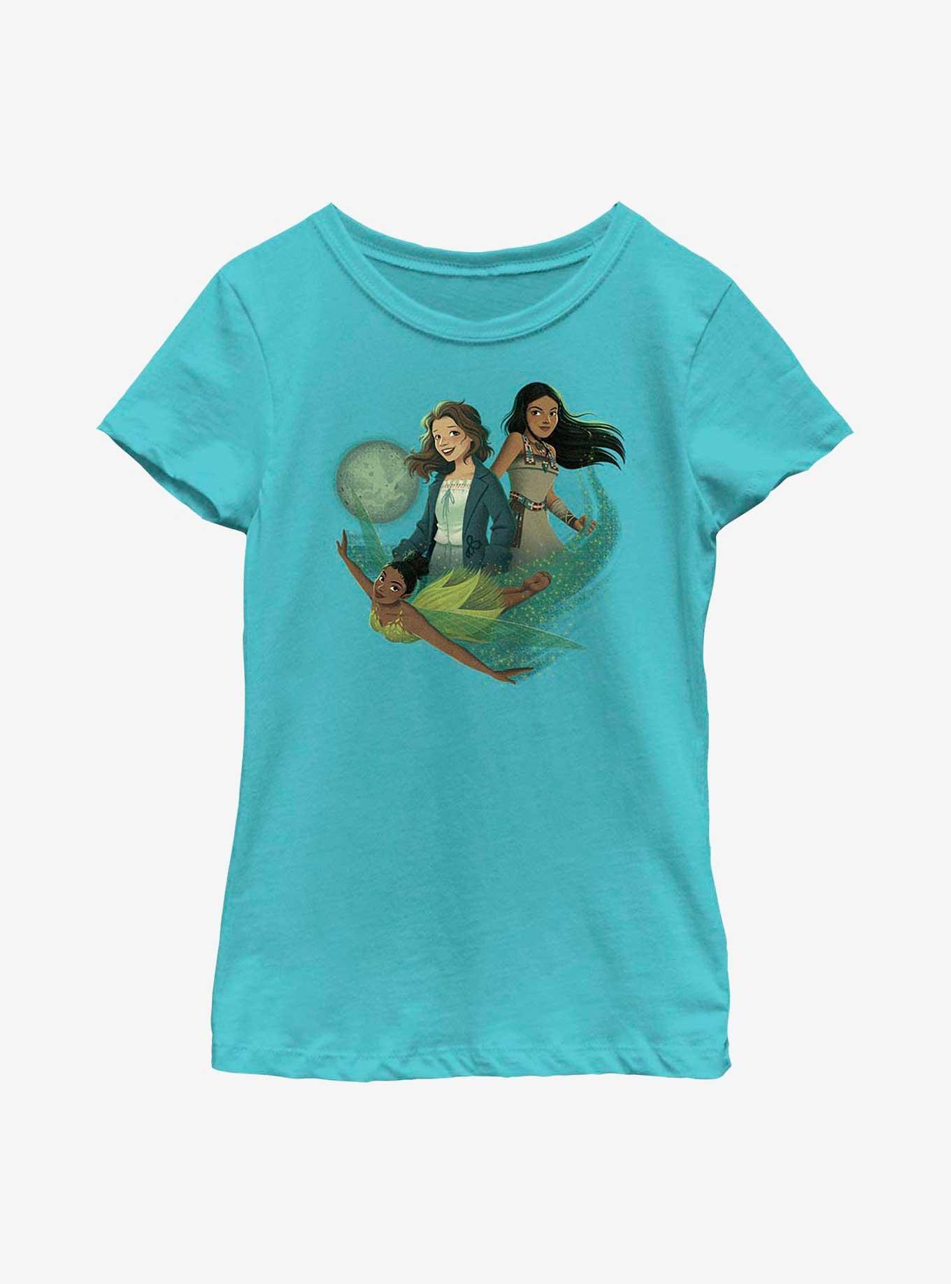 Disney Peter Pan & Wendy Girl Trio Youth Girls T-Shirt, TAHI BLUE, hi-res