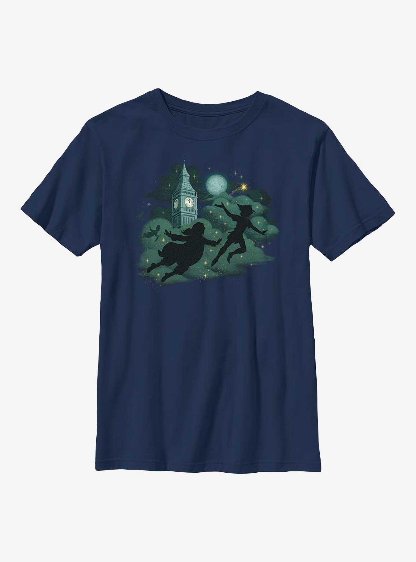 Disney Peter Pan & Wendy Night Flight Youth T-Shirt, NAVY, hi-res