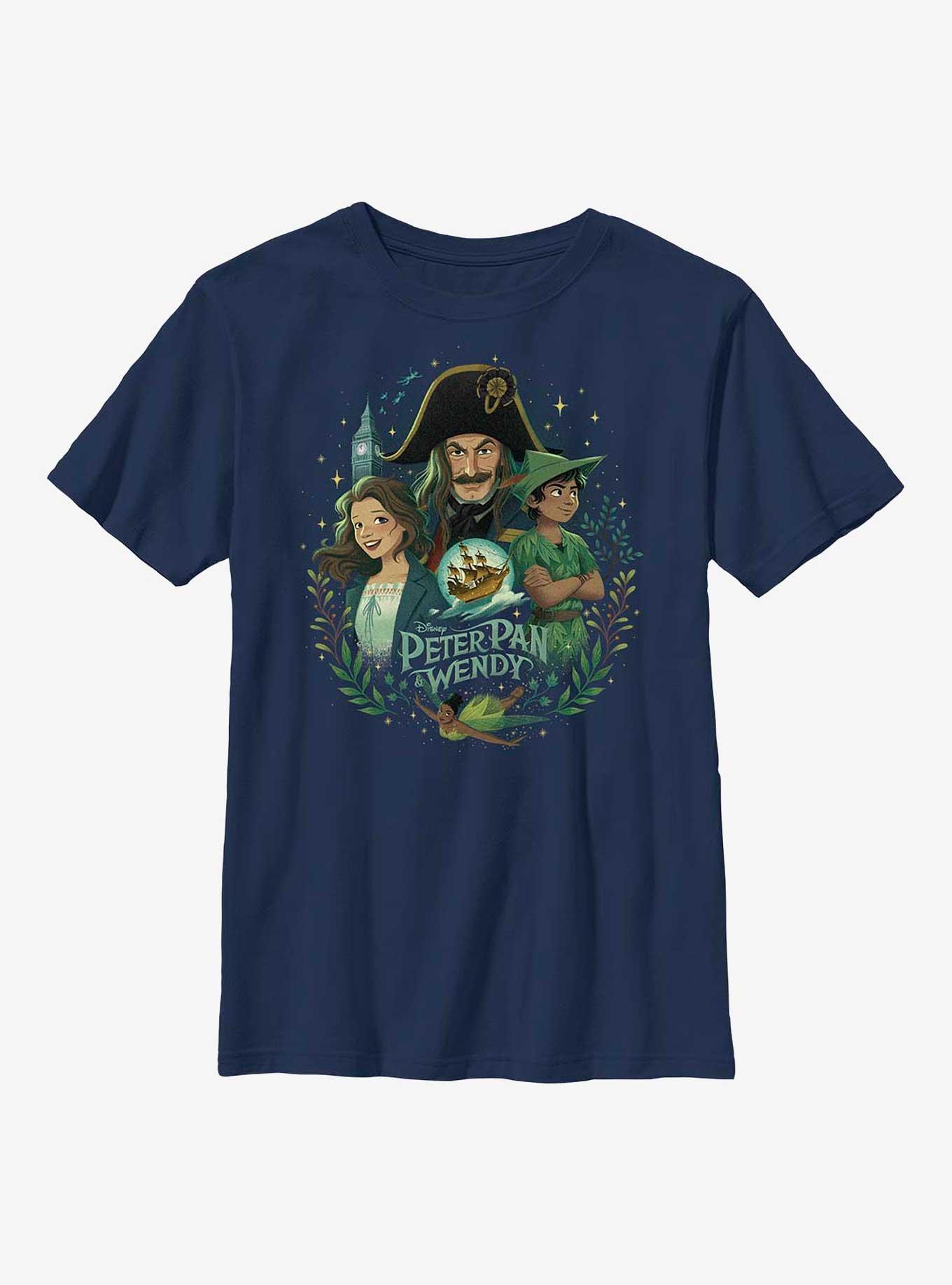 Disney Peter Pan & Wendy Group Youth T-Shirt, NAVY, hi-res