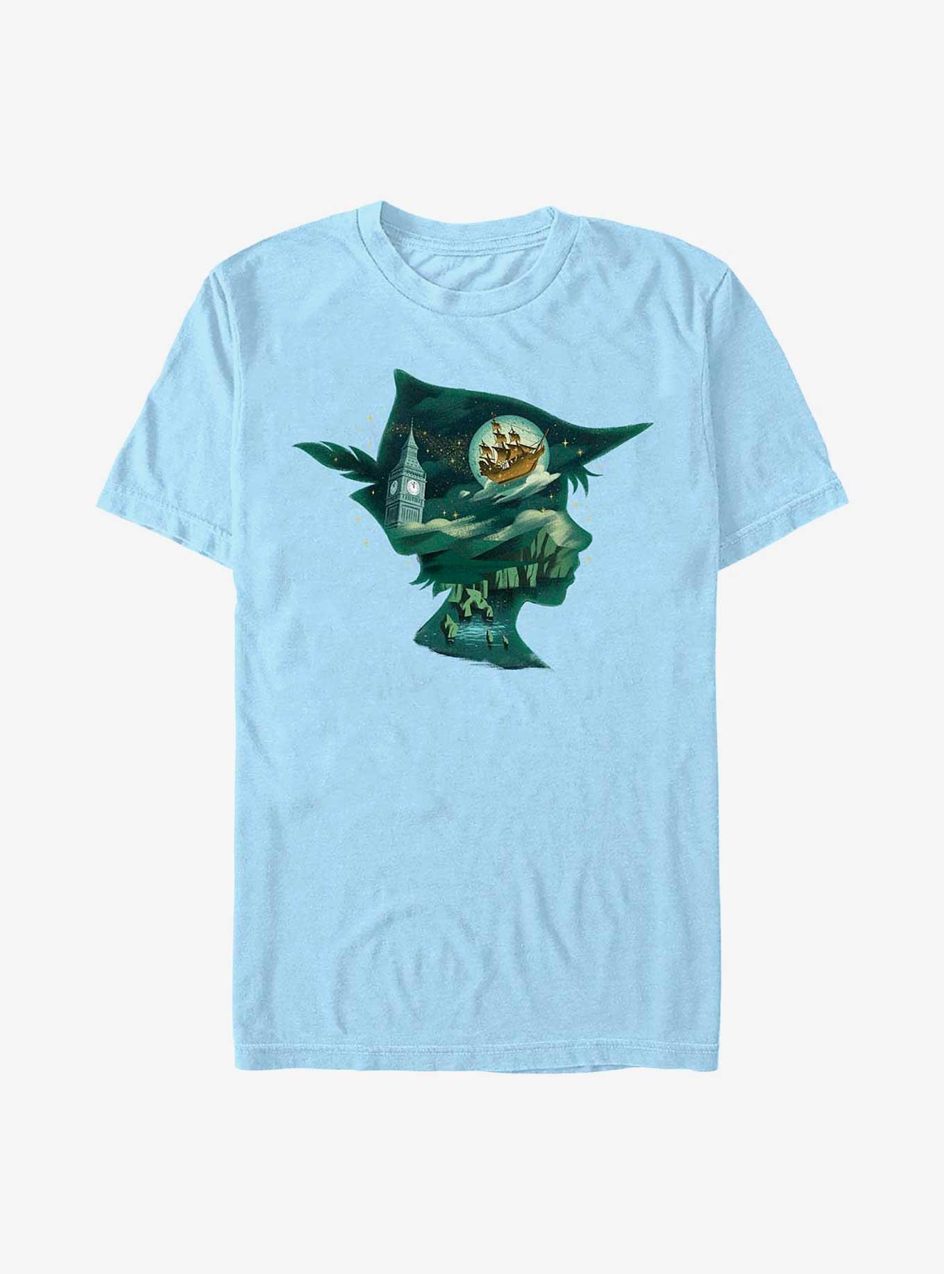 Disney Peter Pan & Wendy Peter Silhouette T-Shirt, LT BLUE, hi-res