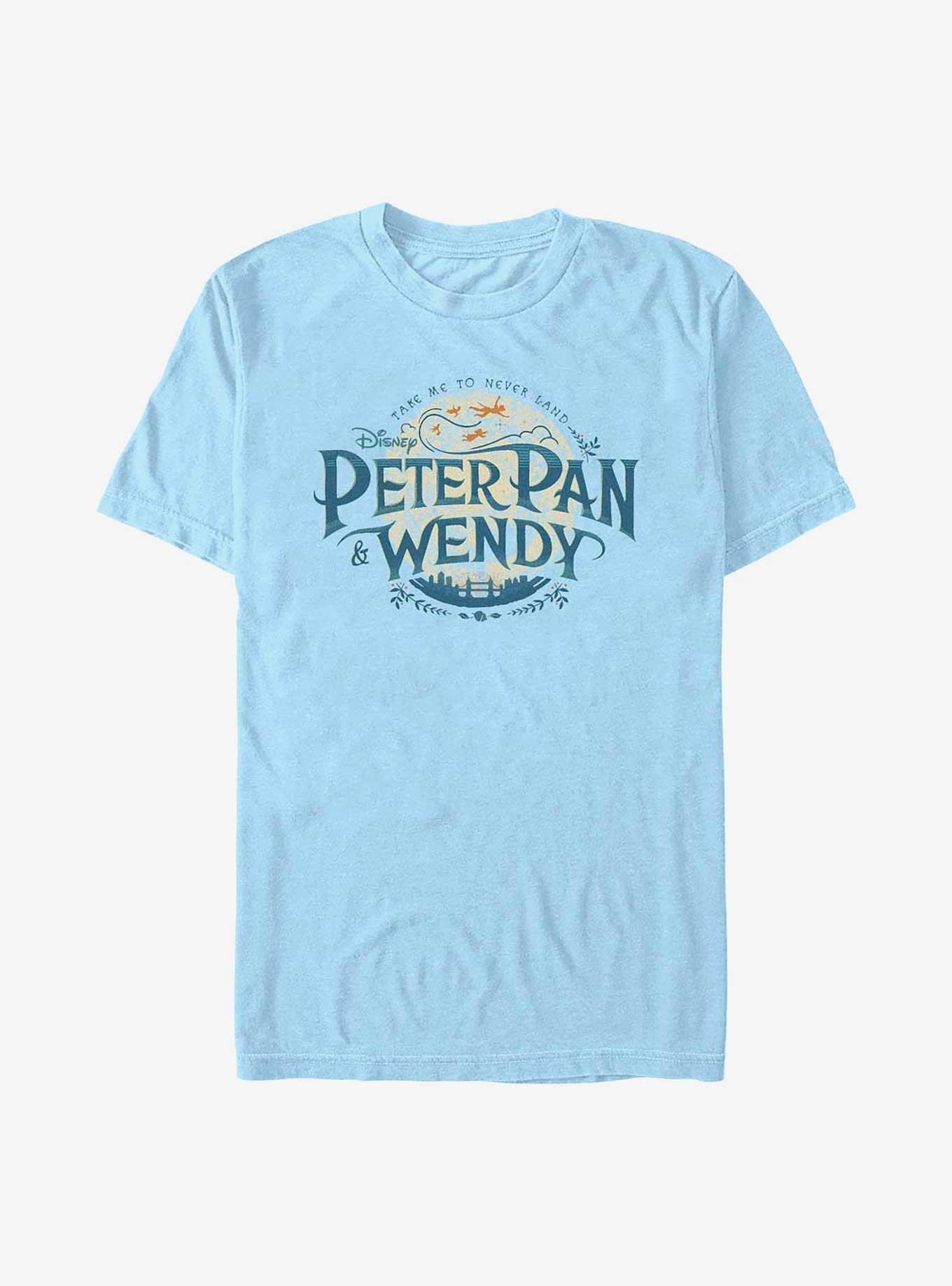 Disney Peter Pan & Wendy To Neverland Title T-Shirt, LT BLUE, hi-res