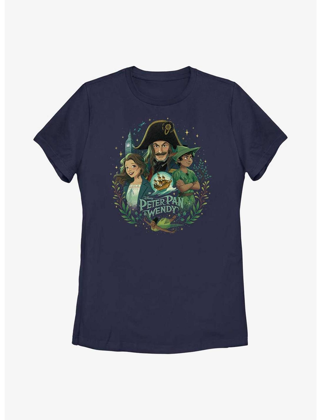 Disney Peter Pan & Wendy Group Womens T-Shirt, NAVY, hi-res