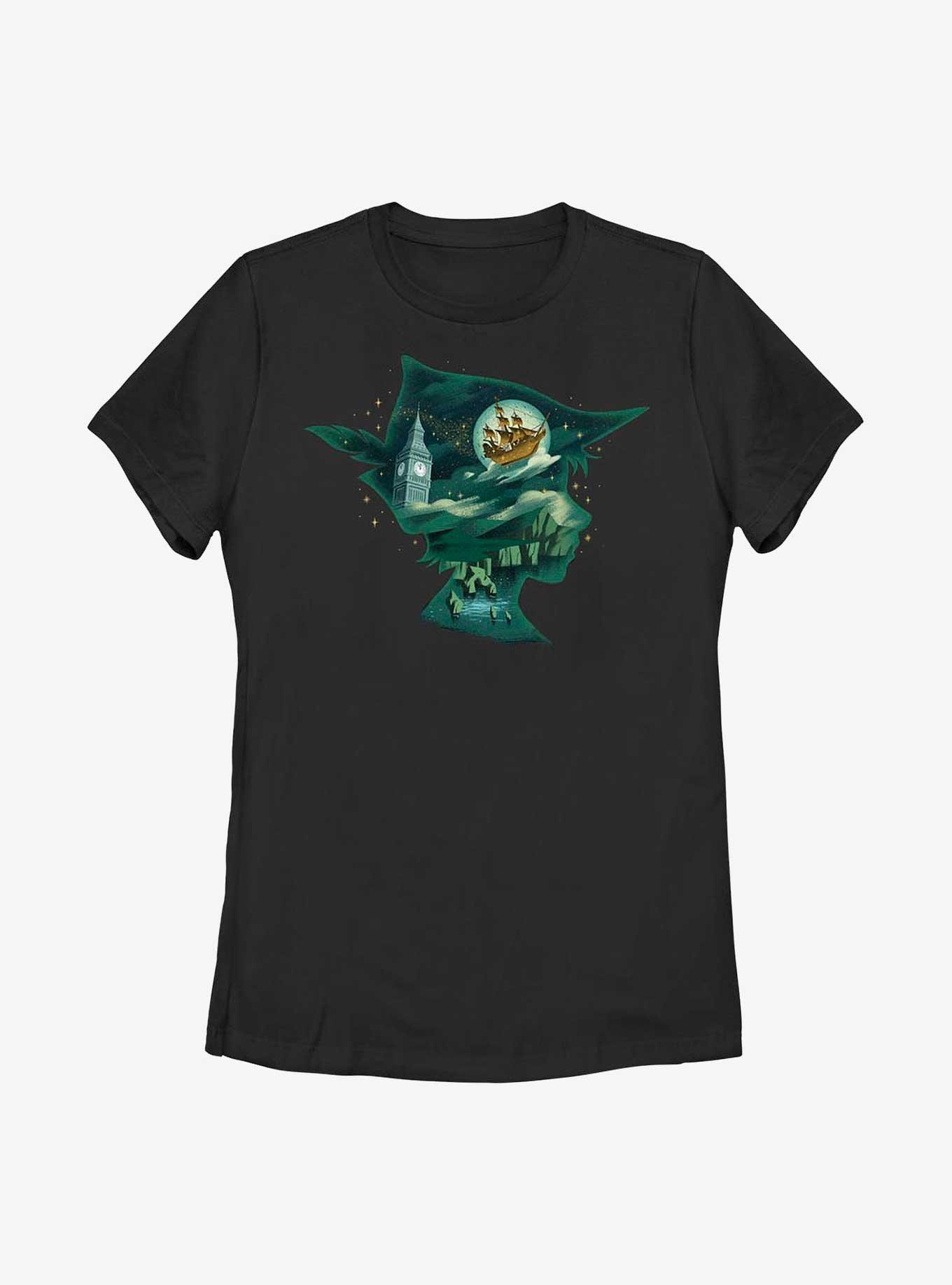 Disney Peter Pan & Wendy Peter Silhouette Womens T-Shirt, BLACK, hi-res