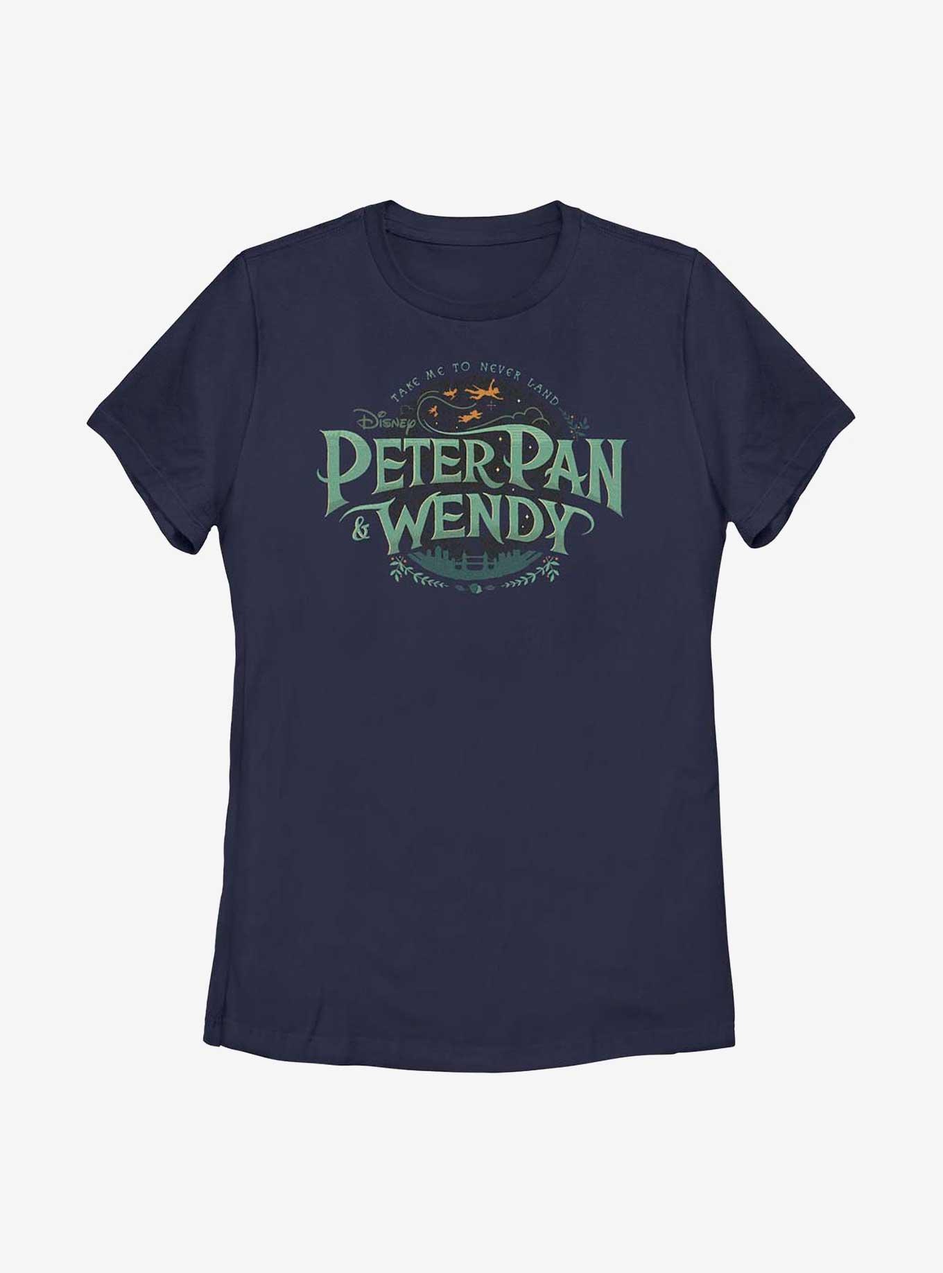 Disney Peter Pan & Wendy To Neverland Title Womens T-Shirt, NAVY, hi-res