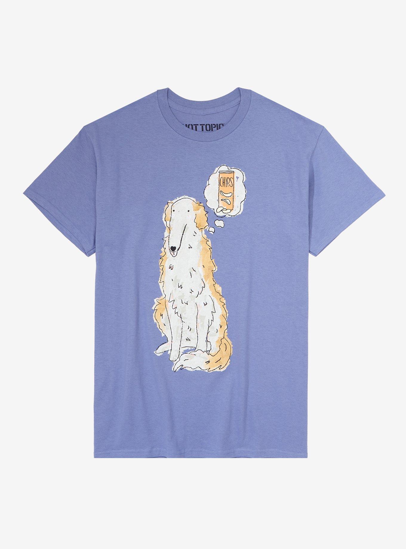 Borzoi Thinking Of Chips T-Shirt, MULTI, hi-res