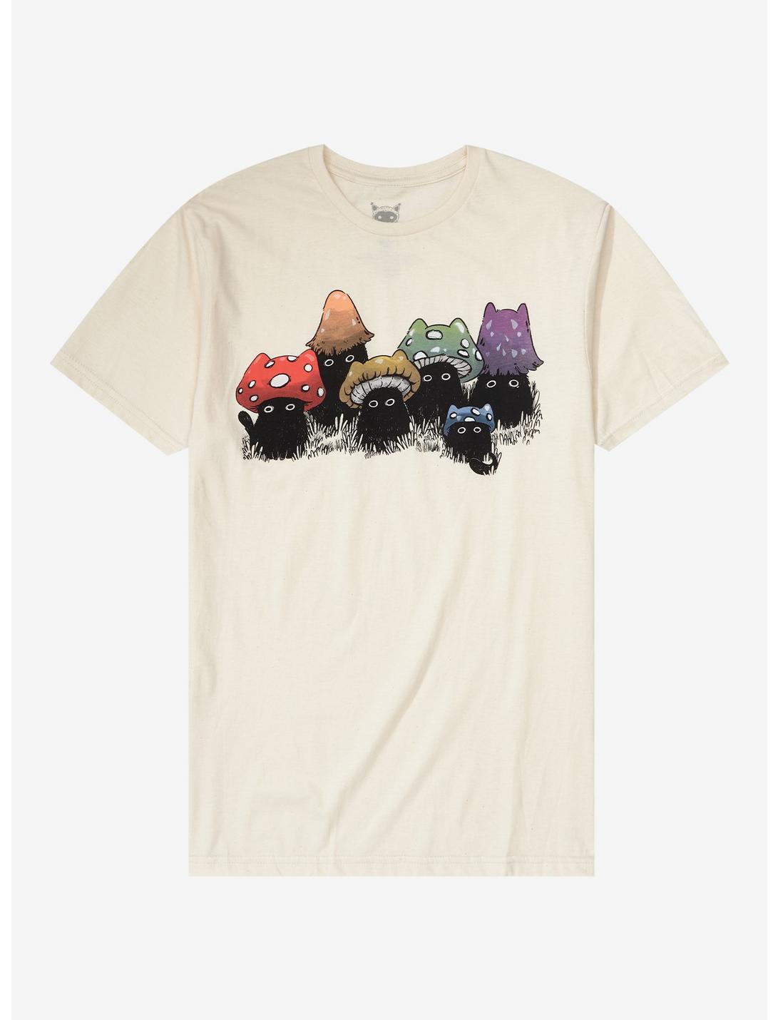 Rainbow Mushroom Cat T-Shirt By Guild Of Calamity, MULTI, hi-res