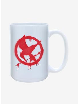 Hunger Games Spray Paint Mockingjay Symbol Mug 15oz, , hi-res