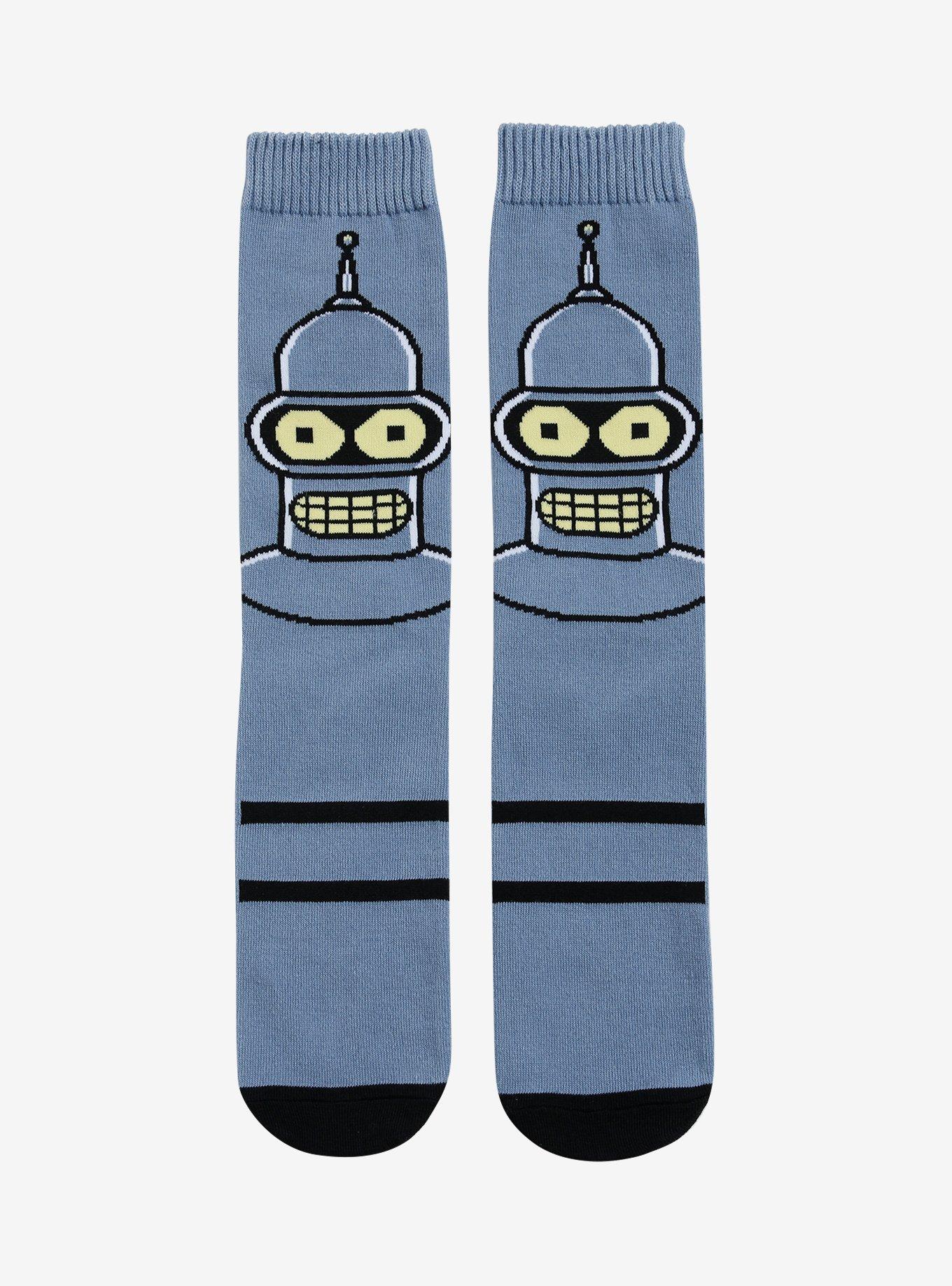 Futurama Bender Humans Crew Socks, , hi-res