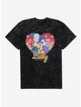 Care Bear Cousins Cozy Heart Penguin Lucky Mineral Wash T-Shirt, BLACK MINERAL WASH, hi-res