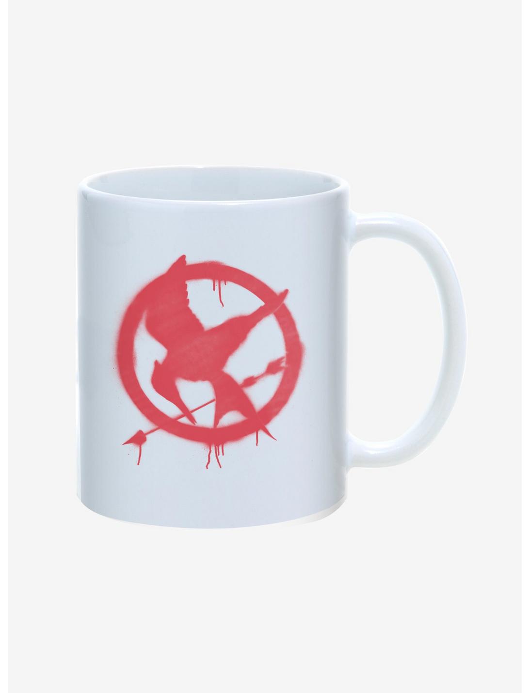 Hunger Games Spray Paint Mockingjay Symbol Mug 11oz, , hi-res