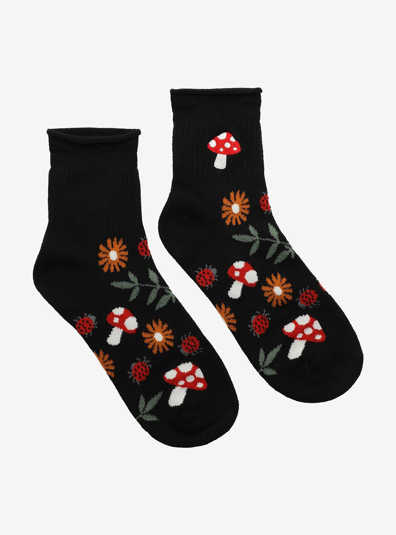Ladybug Forest Ankle Socks, , hi-res