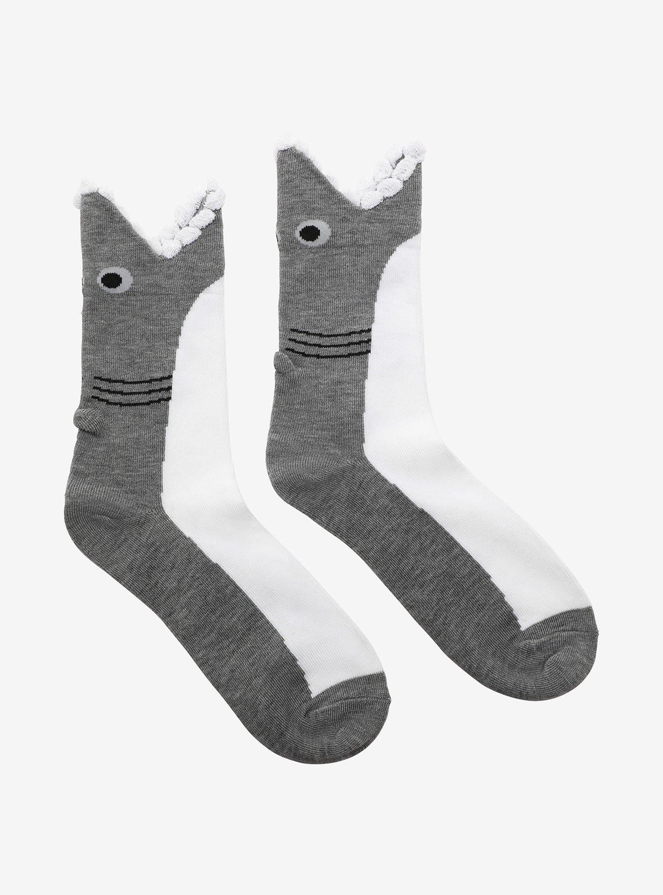 Shark Bite Crew Socks, , hi-res