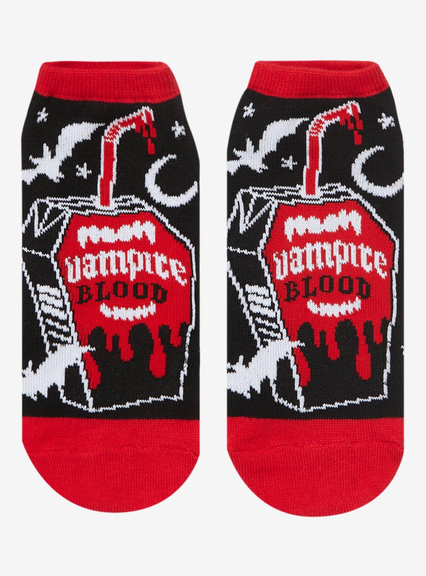 Vampire Blood Carton No-Show Socks, , hi-res
