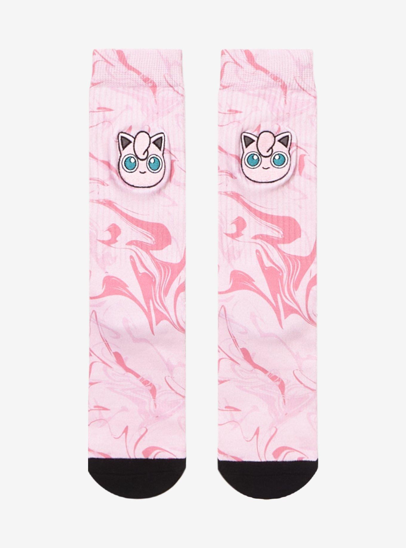 Pokemon Jigglypuff Tie-Dye Crew Socks, , hi-res