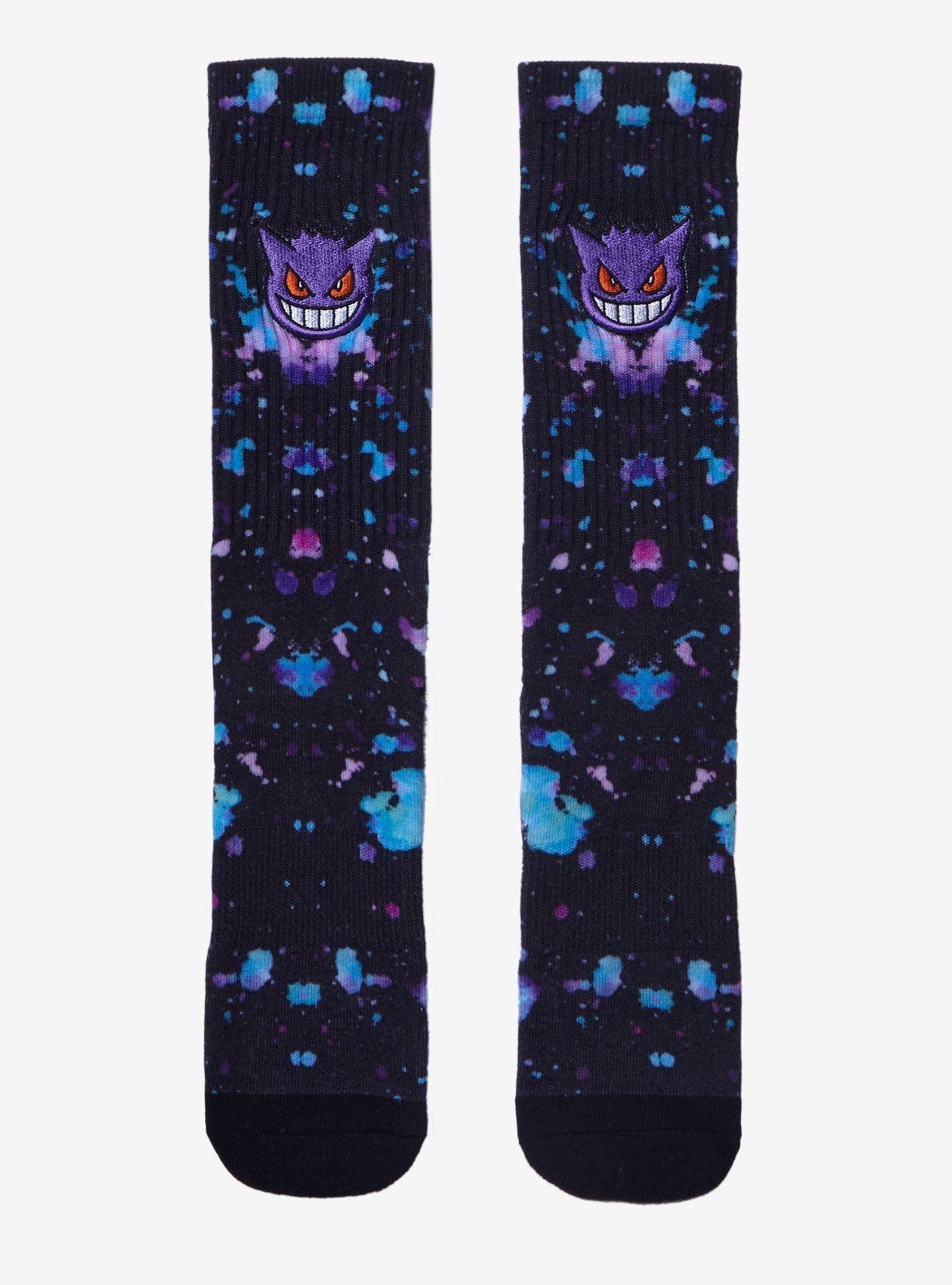 Pokemon Gengar Splatter Crew Socks, , hi-res
