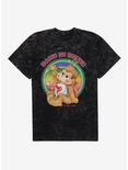 Care Bear Cousins Playful Heart Monkey Hang In There Mineral Wash T-Shirt, BLACK MINERAL WASH, hi-res