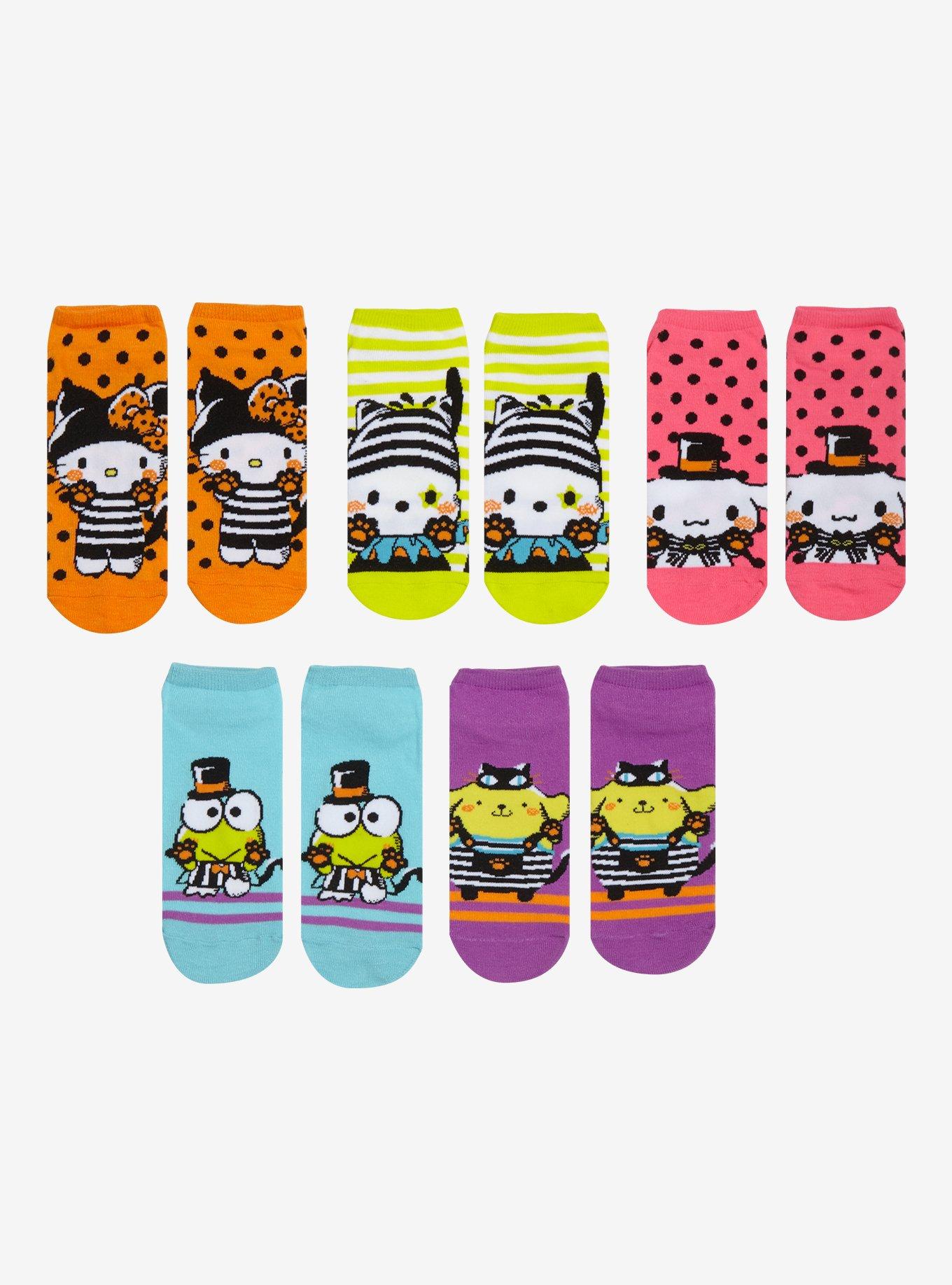 Hello Kitty And Friends Halloween Costume No-Show Socks 5 Pair, , hi-res
