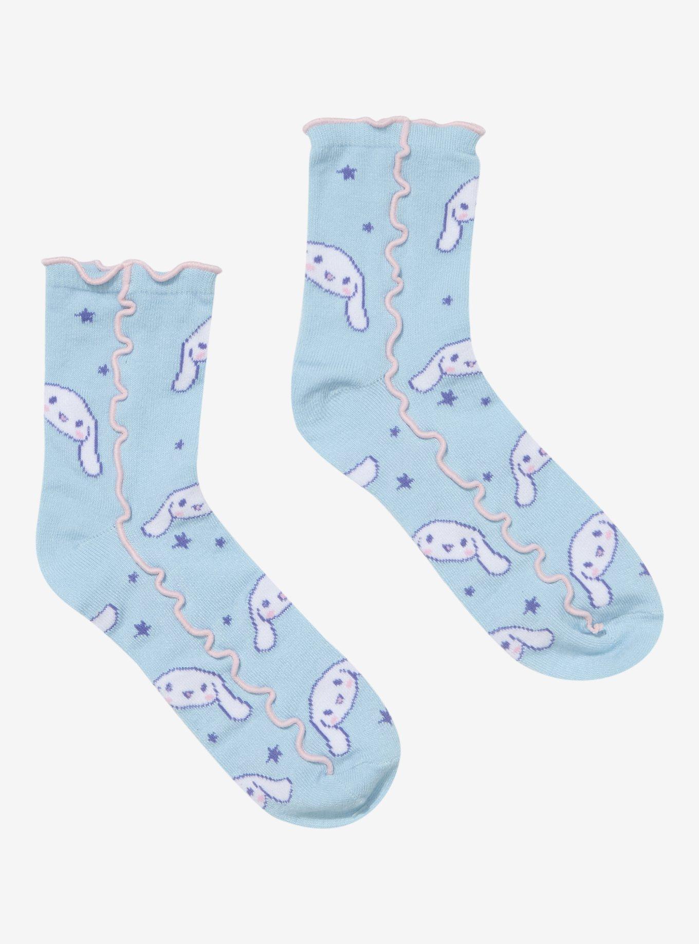 Cinnamoroll Contrast Lettuce Trim Ankle Socks, , hi-res