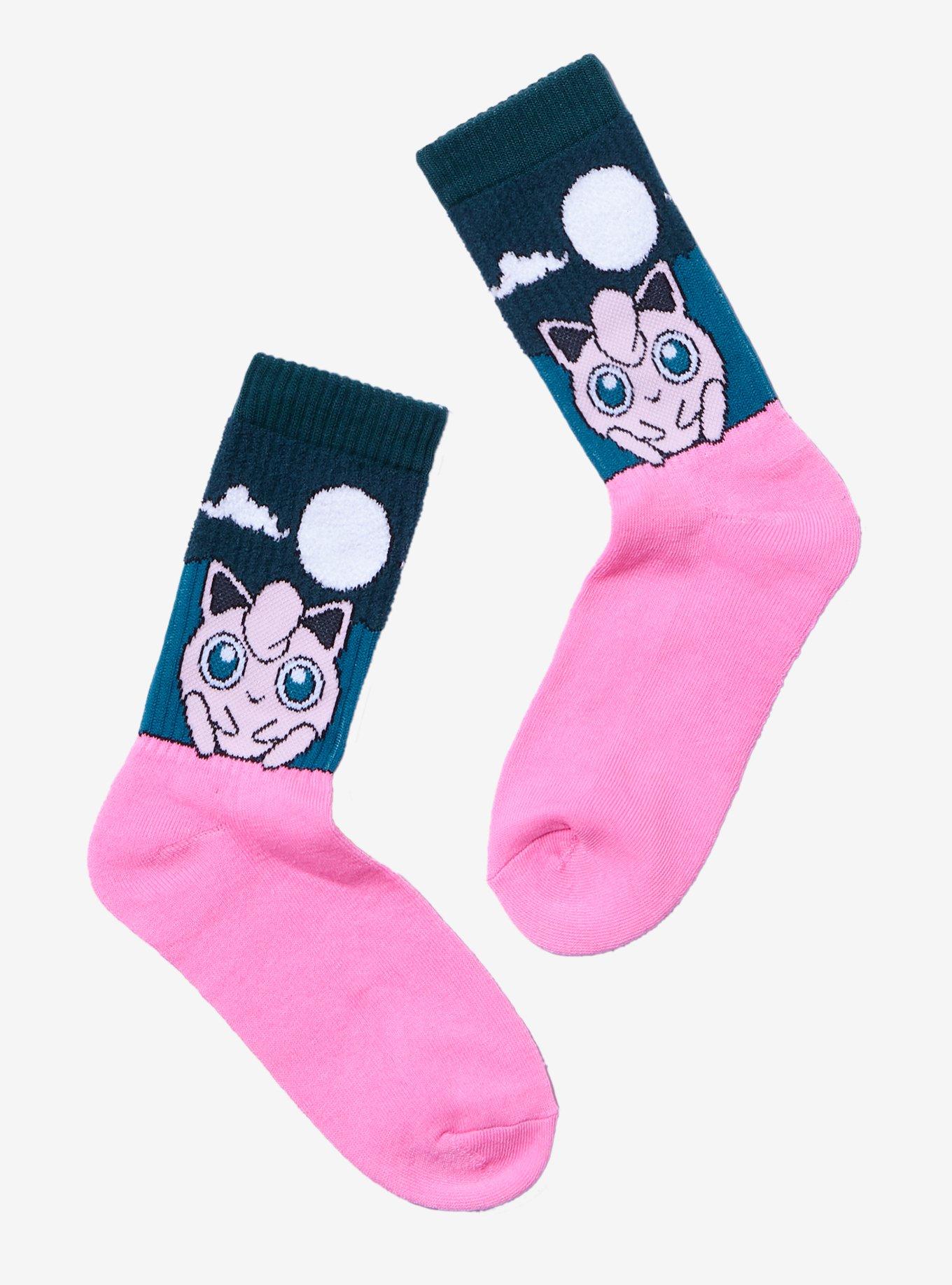 Pokemon Jigglypuff Crew Socks, , hi-res