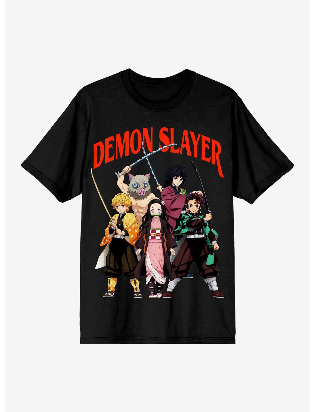 Demon Slayer: Kimetsu No Yaiba Group T-Shirt, BLACK, hi-res