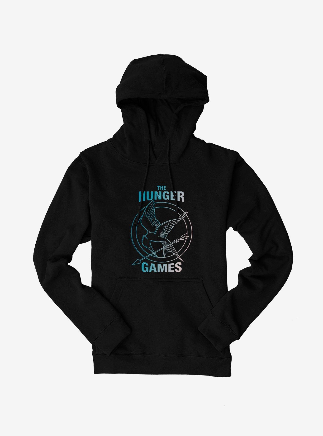 Hunger Games Mockingjay Symbol Hoodie, BLACK, hi-res