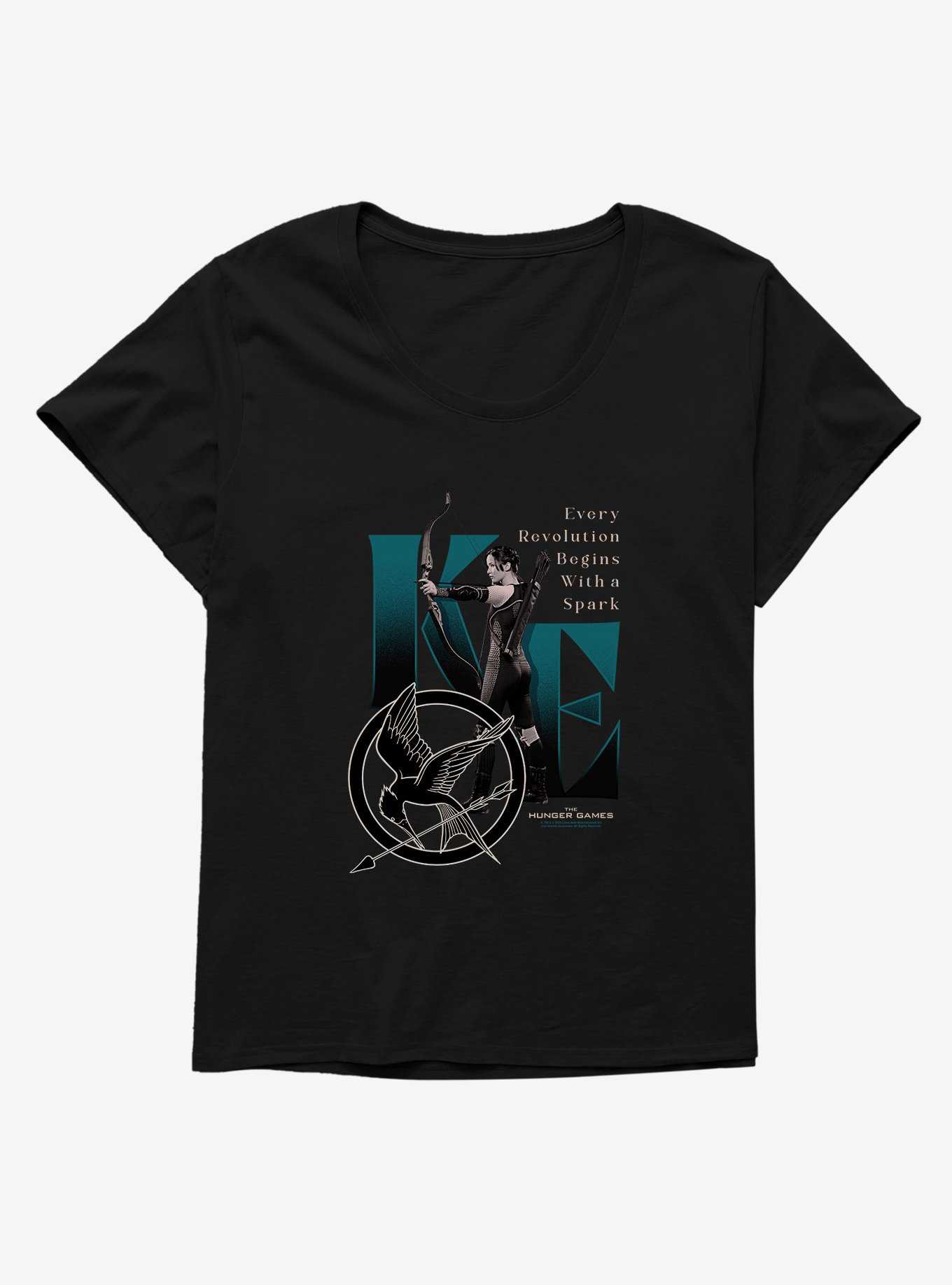 Hunger Games Katniss Everdeen Spark Revolution Girls T-Shirt Plus Size, , hi-res