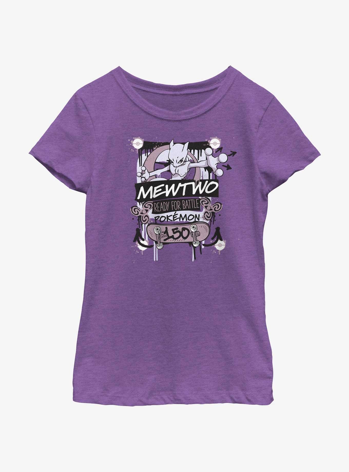 Pokemon Mewtwo Ready For Battle Youth Girls T-Shirt, , hi-res