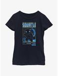 Pokemon Squirtle Grid Youth Girls T-Shirt, NAVY, hi-res