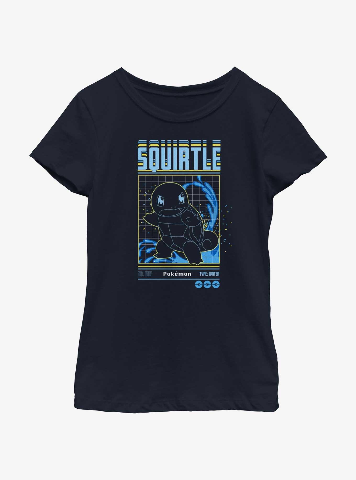 Pokemon Squirtle Grid Youth Girls T-Shirt, , hi-res