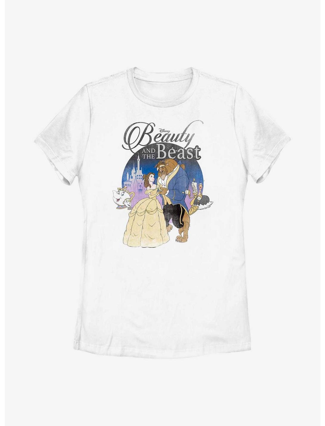 Disney Beauty And The Beast Classic Womens T-Shirt, WHITE, hi-res