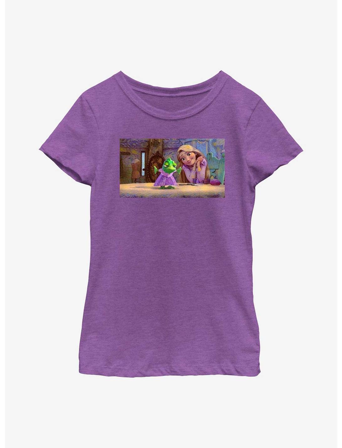 Disney Tangled Pascal Dressed Mood Youth Girls T-Shirt, PURPLE BERRY, hi-res