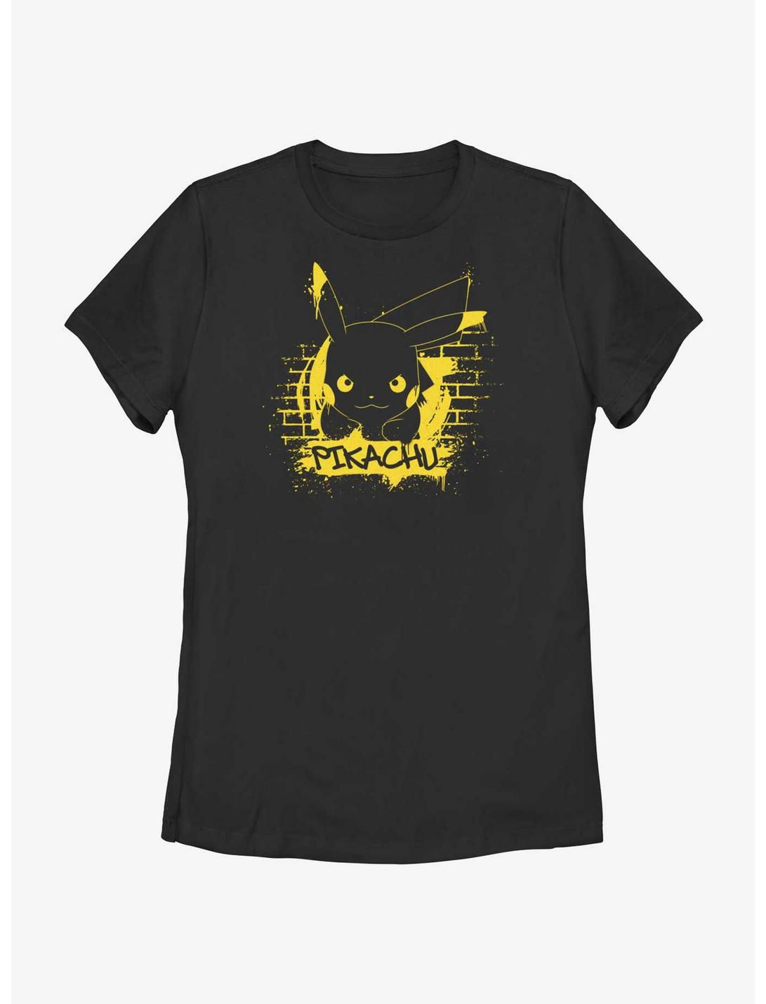 Pokemon Pikachu Graffiti Womens T-Shirt, BLACK, hi-res