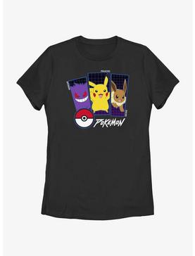 Plus Size Pokemon Trio Gengar, Pikachu, and Eevee Womens T-Shirt, , hi-res