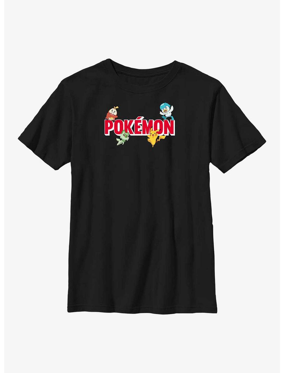 Pokemon Logo Youth T-Shirt, BLACK, hi-res